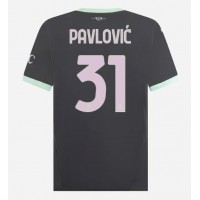 Camisa de time de futebol AC Milan Strahinja Pavlovic #31 Replicas 3º Equipamento 2024-25 Manga Curta